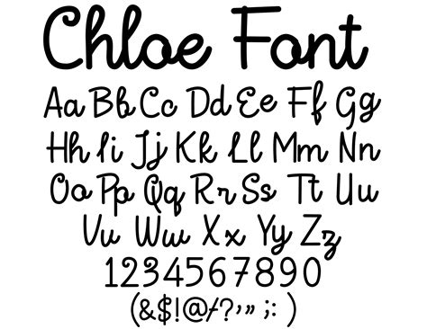 chloe font|chloe's in cursive.